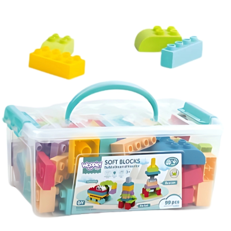 Woopie soft blocks – sada 99 dílků v boxu