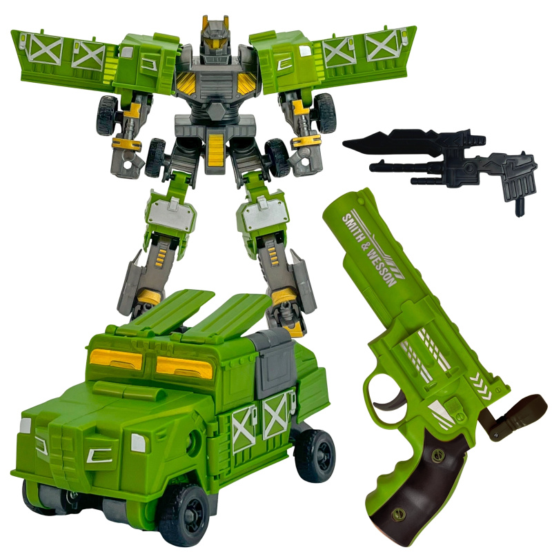 Woopie Zelený transformující bojový robot 3v1 a vystřelovač šipek