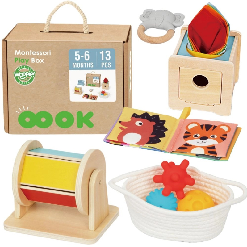 montessori vzdělávací box 6v1 pro miminka 5–6 měsíců WOOPIE