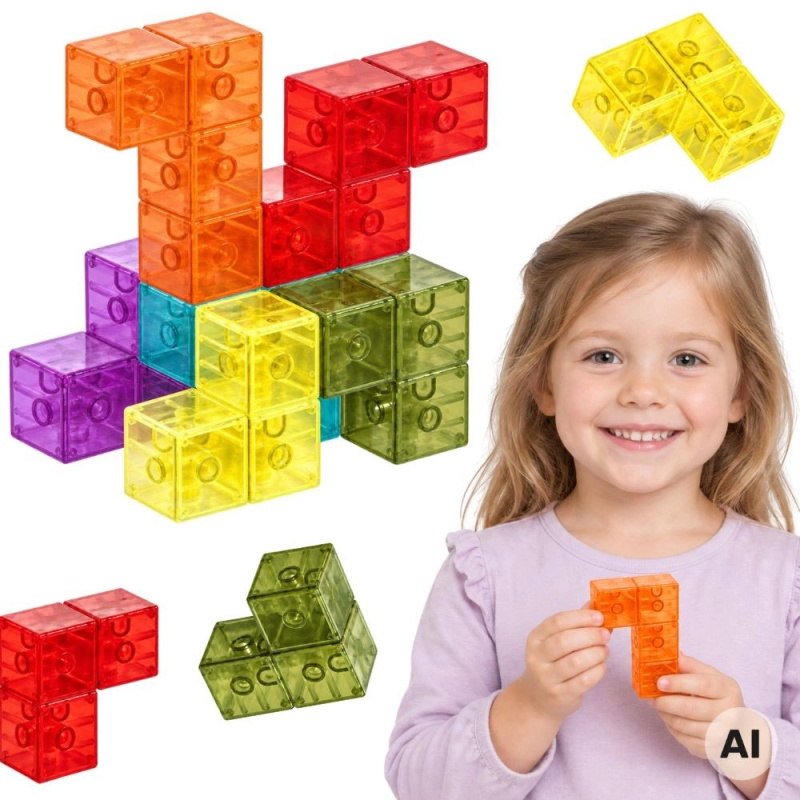 Woopie magnetická 3D stavebnice Tetris