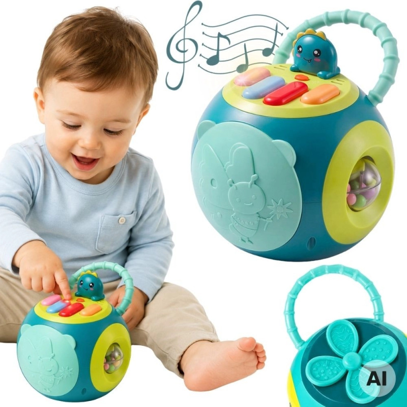 Interaktivní vzdělávací míček Montessori s pianem Woopie