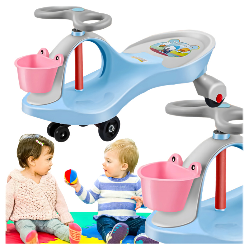 Dětské balanční odrážedlo swing car – gravitační jezditko, modré
