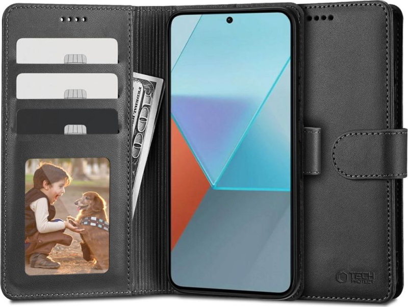 Tech-Protect Pouzdro na Xiaomi Redmi Note 13 LTE - Tech-Protect, Wallet Black