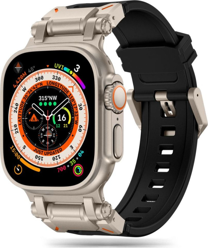 Tech-Protect Řemínek na Apple Watch 44mm / 45mm / 46mm / 49mm - Tech-Protect, Delta Pro Black/Titanium
