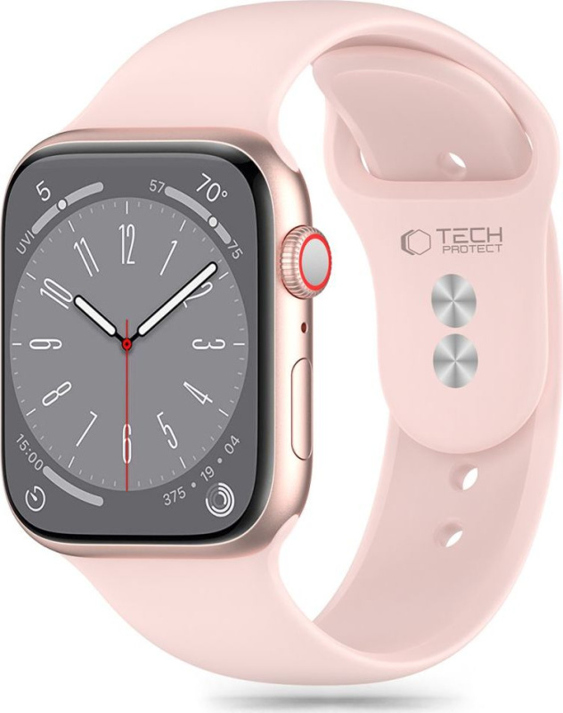 Tech-Protect Řemínek pro Apple Watch 38mm / 40mm / 41mm / 42mm - Tech-Protect, Silicone Light Pink