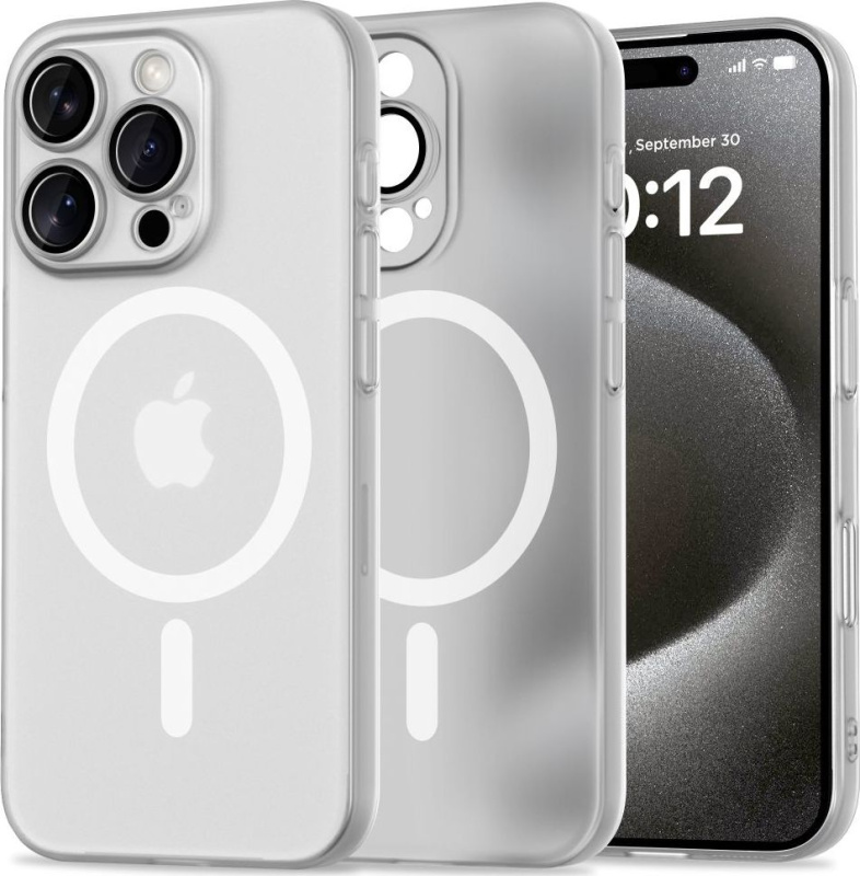Tech-Protect Ochranný kryt na iPhone 16 Pro MAX - Tech-Protect, MagSlim MagSafe White