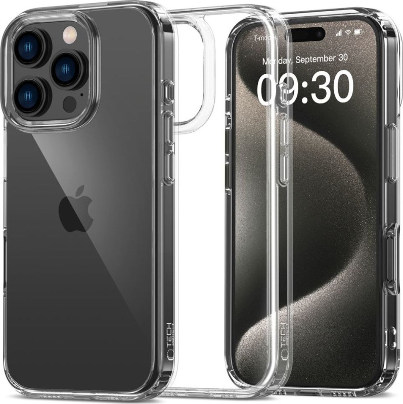 Tech-Protect Ochranný kryt na iPhone 16 Pro MAX - Tech-Protect, Flexair Hybrid Clear