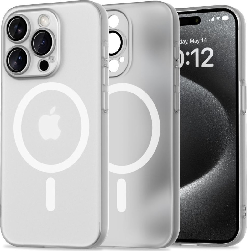 Tech-Protect Ochranný kryt na iPhone 15 Pro - Tech-Protect, MagSlim MagSafe White