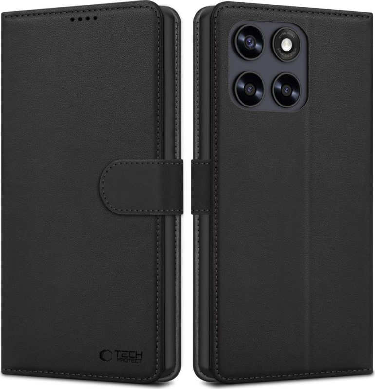 Tech-Protect Ochranné pouzdro na Motorola Moto G67 / G77 - Tech-Protect, Wallet Black