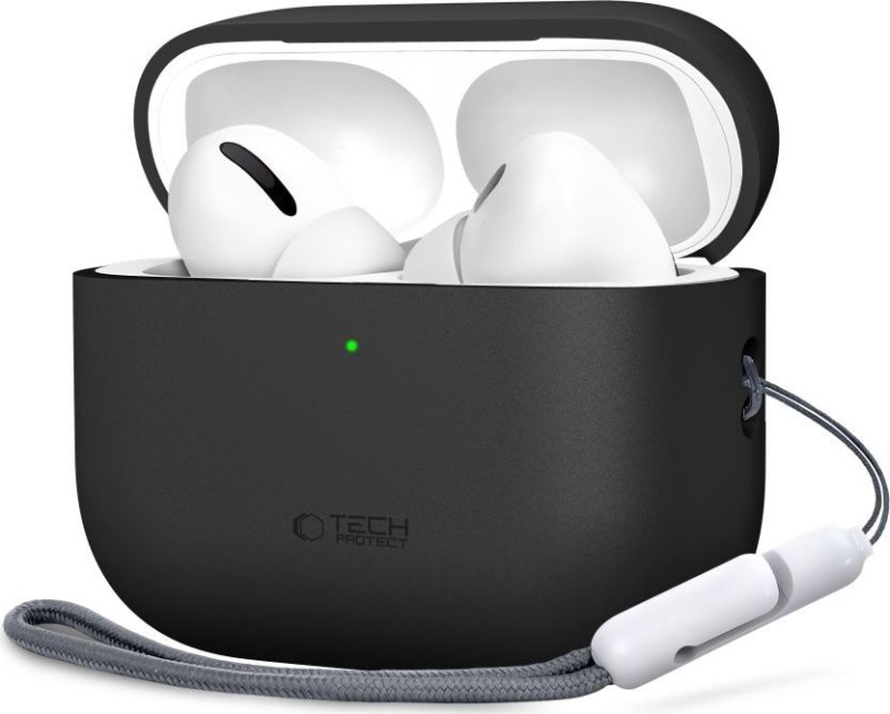 Tech-Protect Pouzdro s poutkem na sluchátka AirPods Pro 3 - Tech-Protect, Silicone Black