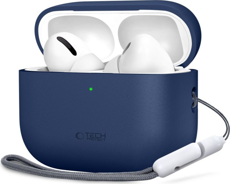Tech-Protect Pouzdro s poutkem na sluchátka AirPods Pro 3 - Tech-Protect, Silicone Navy Blue