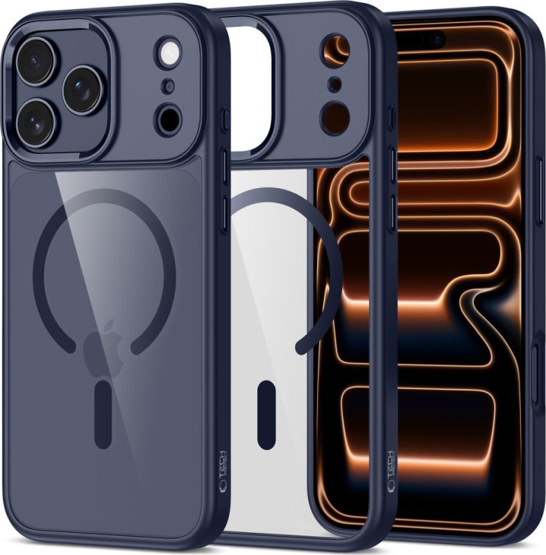 Tech-Protect Ochranný kryt na iPhone 17 Pro MAX - Tech-Protect, Magmat MagSafe Blue/Clear