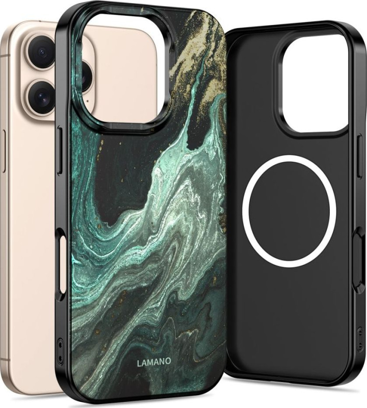 Tech-Protect Ochranný kryt na iPhone 16 Pro - Tech-Protect, Lamano MagSafe Verde Aura