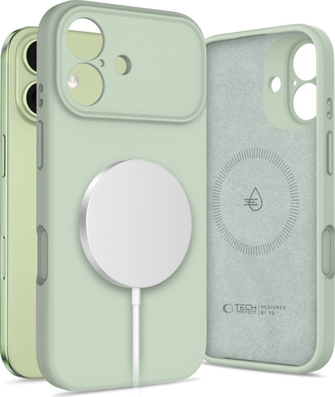 Tech-Protect Ochranný kryt na iPhone 17 - Tech-Protect, Silicone MagSafe Sage