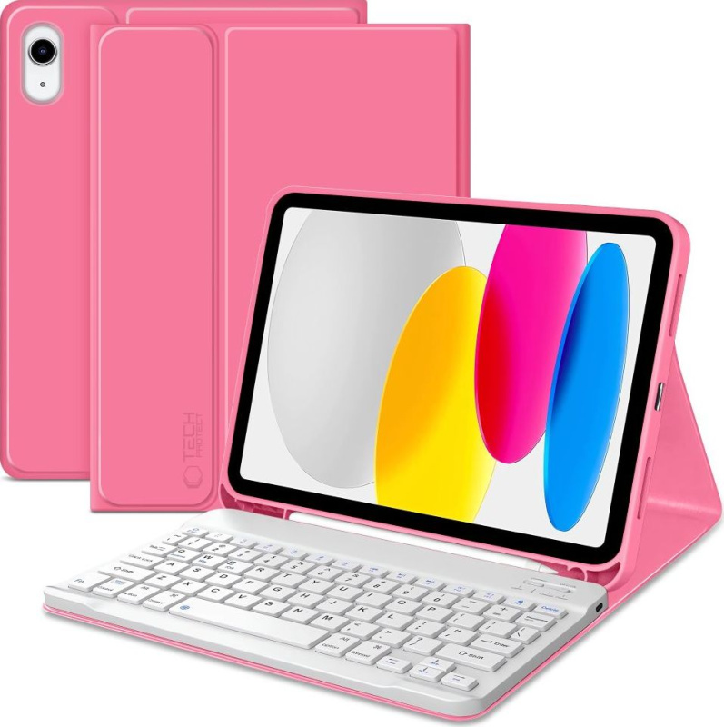 Tech-Protect Pouzdro s klávesnicí pro iPad 11 (2025) / iPad 10.9 (2022) - Tech-Protect, SmartCase Magenta