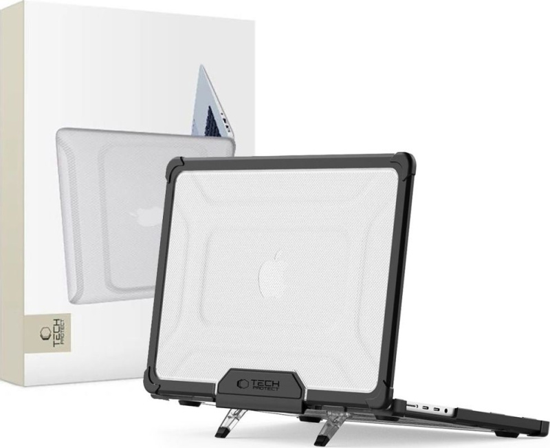 Tech-Protect Odolné pouzdro na MacBook Pro 14 (2021-2025) - Tech-Protect, SmartShell Pro Black/Clear