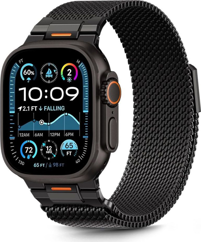 Tech-Protect Řemínek na Apple Watch 44mm / 45mm / 46mm / 49mm - Tech-Protect, Milano Vanguard Black