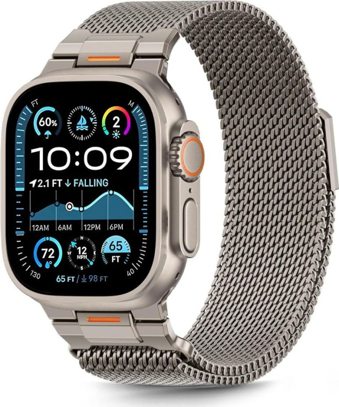 Tech-Protect Řemínek na Apple Watch 44mm / 45mm / 46mm / 49mm - Tech-Protect, Milano Vanguard Titanium