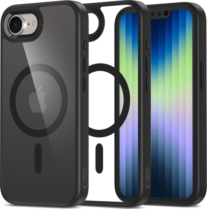 Tech-Protect Ochranný kryt na iPhone 16e - Tech-Protect, Magmat MagSafe Black/Clear