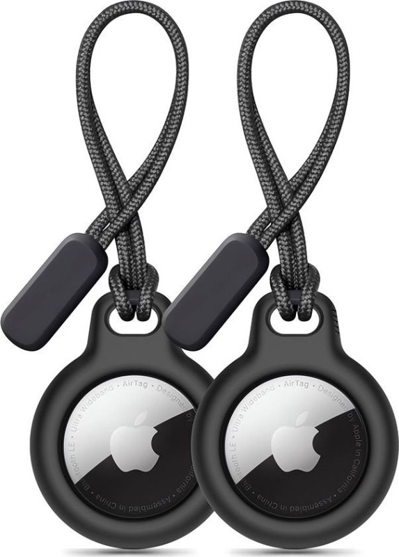 Tech-Protect Klíčenka pro AirTag - Tech-Protect, Rough Chain Black (2ks)