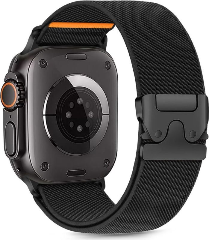 Tech-Protect Řemínek pro Apple Watch 44mm / 45mm / 46mm / 49mm - Tech-Protect, Nylon Clasp Black