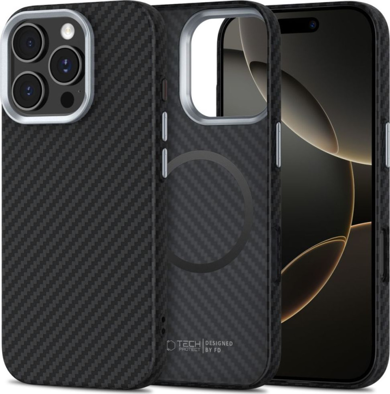 Tech-Protect Ochranný kryt na iPhone 16 Pro MAX - Tech-Protect, ION Carbon MagSafe Black