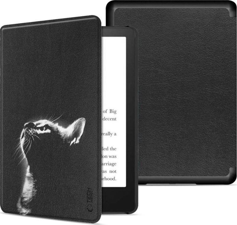 Tech-Protect Pouzdro na Kindle Paperwhite 6 (2024) - Tech-Protect, SmartCase Black Cat