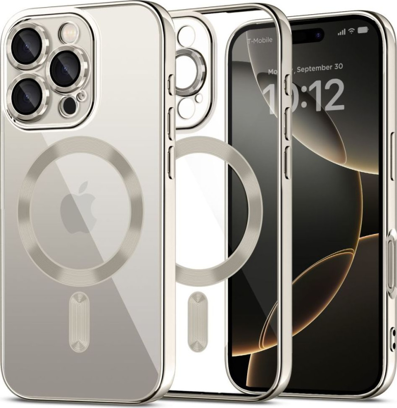 Tech-Protect Ochranný kryt na iPhone 16 Pro MAX - Tech-Protect, Magflex MagSafe Shiny Titanium
