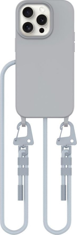 Tech-Protect Kryt se šňůrkou na iPhone 14 Pro - Tech-Protect, Magnecklace MagSafe Crayon Gray