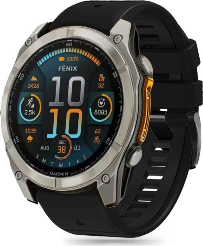 Tech-Protect Řemínek pro Garmin Fenix 5 / 6 / 6 PRO / 7 / 8 (47mm) / E - Tech-Protect, Silicone Line Black