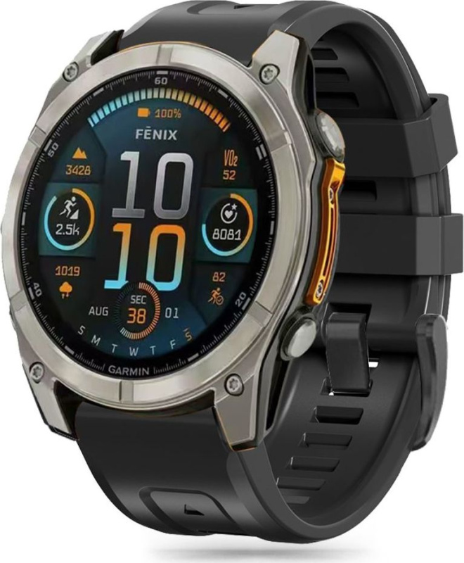 Tech-Protect Řemínek pro Garmin Fenix 5 / 6 / 6 PRO / 7 / 8 (47mm) / E - Tech-Protect, Silicone Black