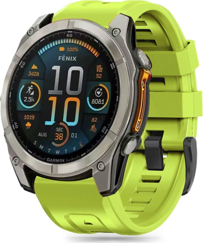 Tech-Protect Řemínek pro Garmin Fenix 5 / 6 / 6 PRO / 7 / 8 (47mm) / E - Tech-Protect, Silicone Lime