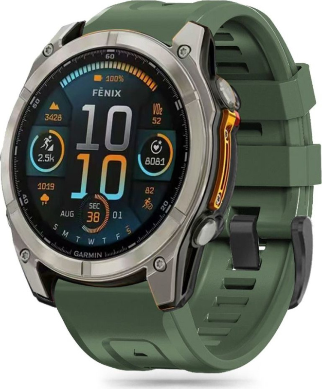 Tech-Protect Řemínek pro Garmin Fenix 8 (43mm) - Tech-Protect, Silicone Military Green