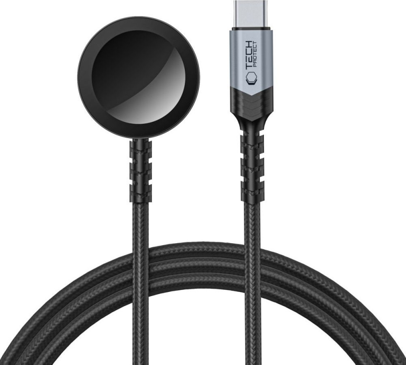 Tech-Protect Nabíjecí kabel USB-C pro Apple Watch - Tech-Protect, MC01 UltraBoost Magnetic Charger Black