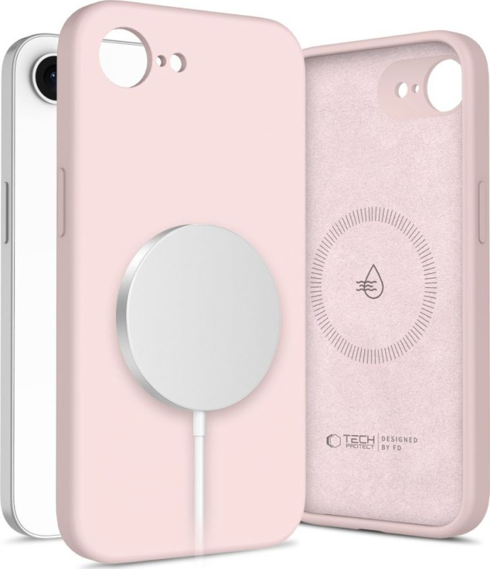 Tech-Protect Ochranný kryt na iPhone 17e / 16e - Tech-Protect, Silicone MagSafe Pink