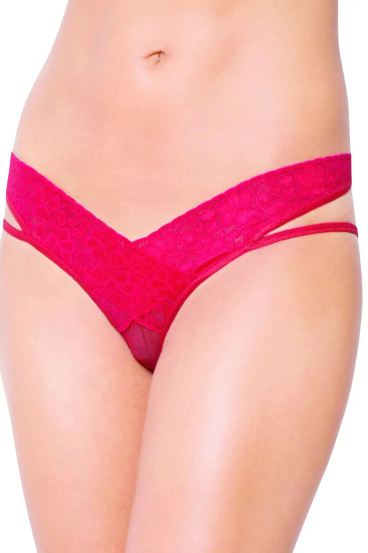 Erotické kalhotky tanga 2438 - SOFTLINE  červená S/M