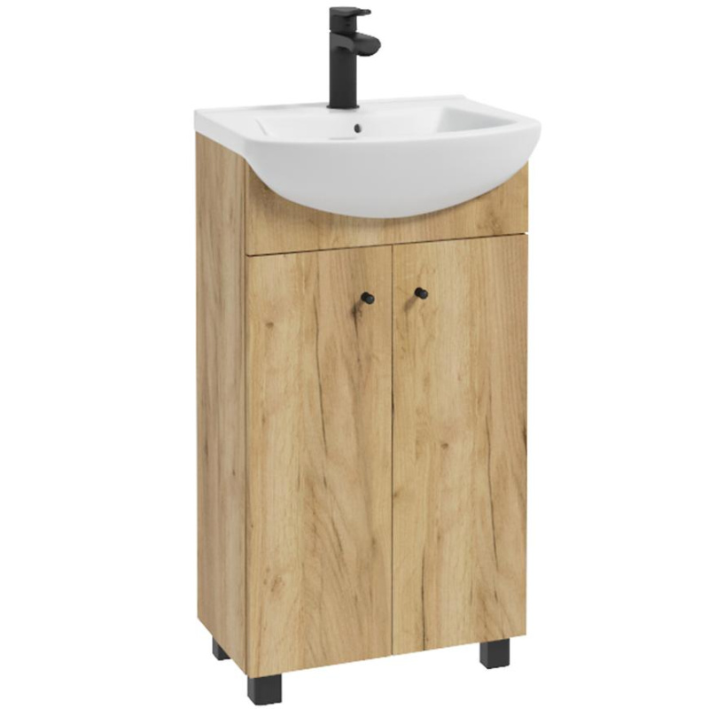 Skříňka s umyvadlem Pik 55 zlatý dub