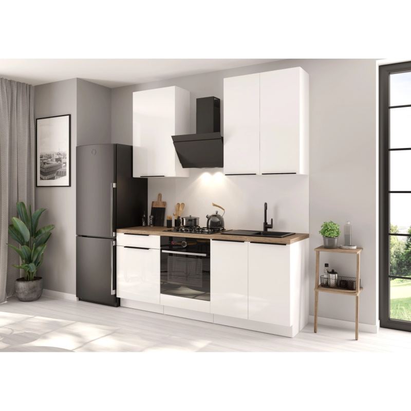 Kuchyňská linka Basti 200  bílá lesklá