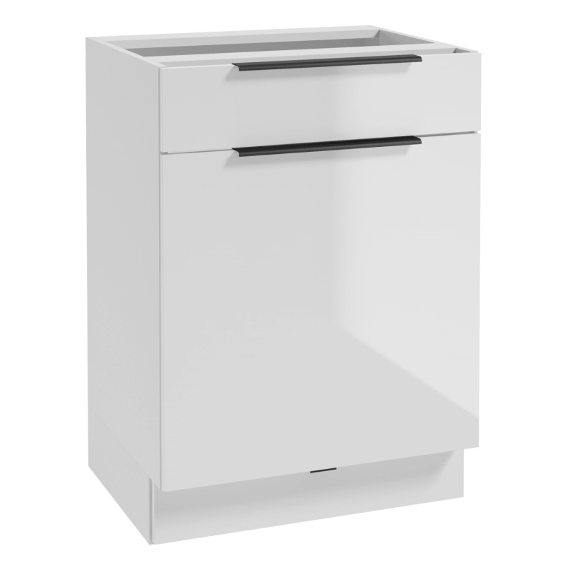 Deftrans Spodní kuchyňská skříňka Belluno 1D2Z, bílá, 60 x 84 x 49 cm