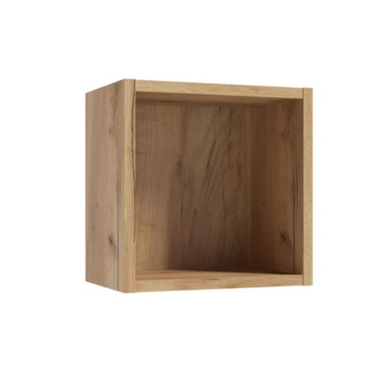 Otevřená koupelnová skříňka Kubik 30 mělká zlatý dub