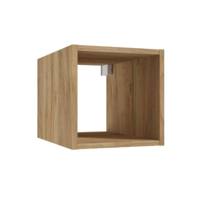 Otevřená koupelnová skříňka Kubik 30 hluboký zlatý dub