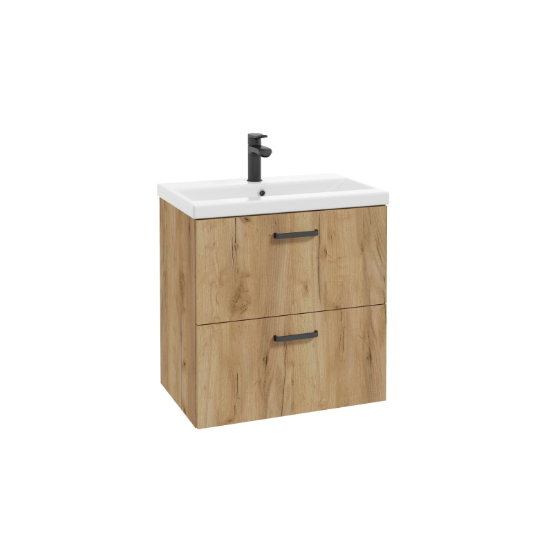 Deftrans Koupelnová skříňka vč. umyvadla Gaja D60 dub zlatý 52 x 60 x 41 cm