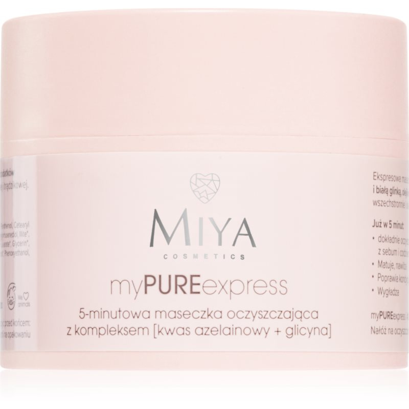 MIYA Cosmetics myPUREexpress čisticí maska pro redukci kožního mazu a minimalizaci pórů 50 g