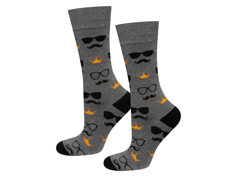 Soxo Pánské ponožky (šedá/oranžová)