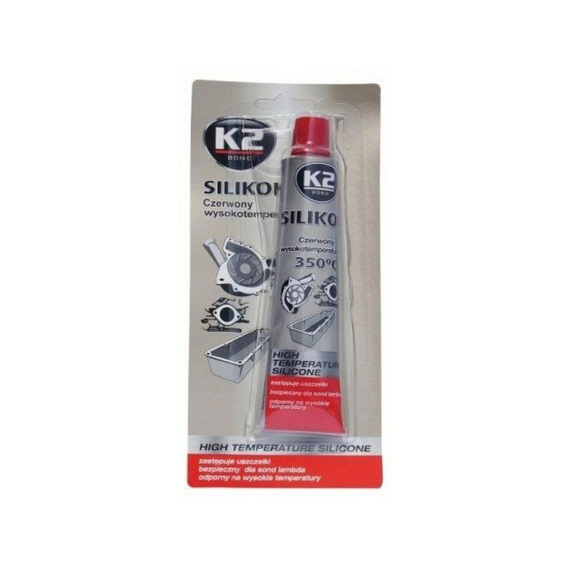 K2 Silikon pro utěsnění části motoru - červený 85g
