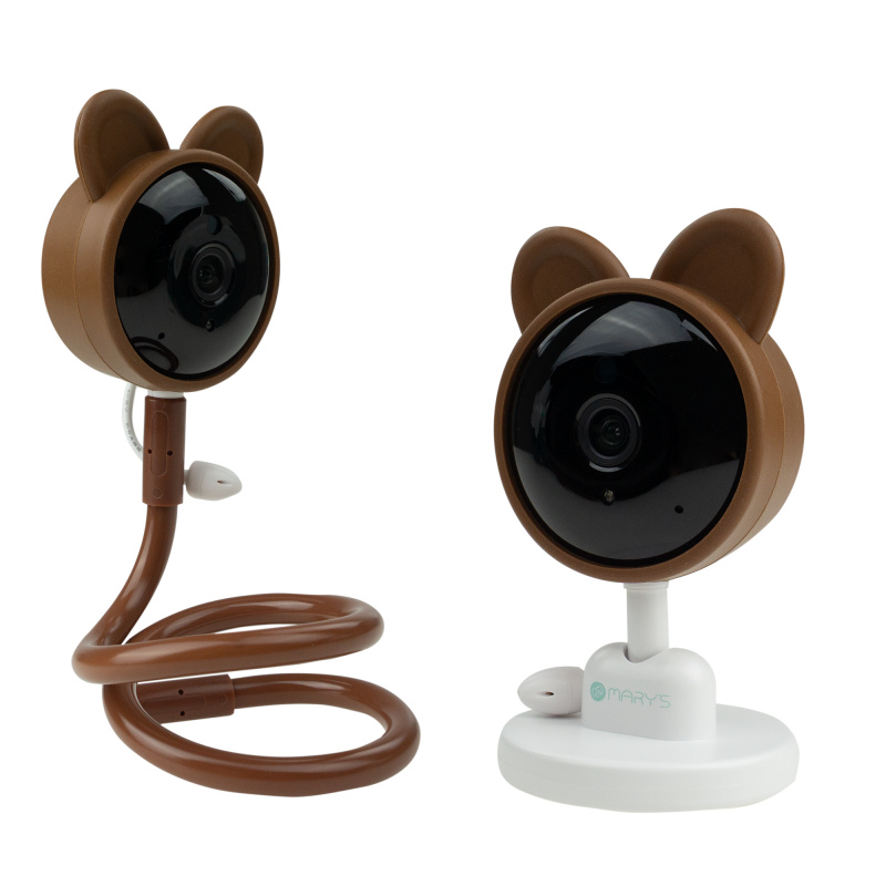 Mary's Dětská chůvička s kamerou, s WiFi / TUYA - medvídek, hnědá