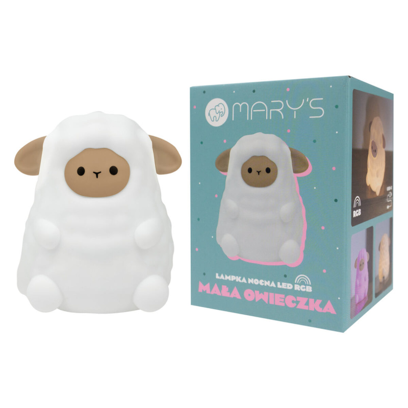 Mary's LED silikonová noční lampička RGB - ovečka