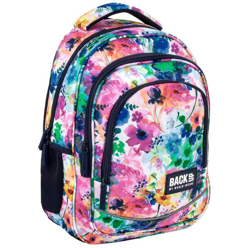 Školní batoh BackUP Violet bloom spring flowers 26 l