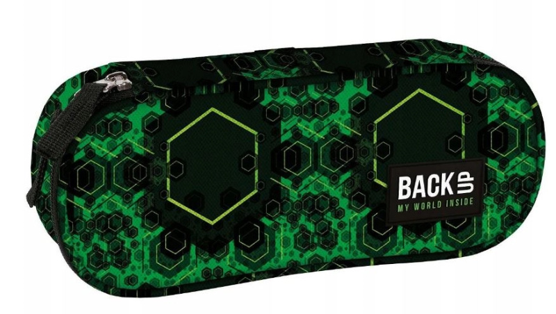 Školní penál etue BackUP quantum zelený - 1 kus