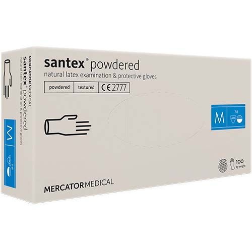 Mercator Medical Latexové rukavice Mercator SANTEX pudrované (fingertip),100 ks Velikost: M